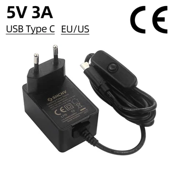 Vaarika Pi 5V 3A Toide 15W Kõrge Kvaliteedi USB-C Tüüpi toiteplokk koos CE Sertifitseerimine Oranž Pi 3 4 LTS