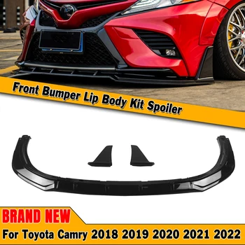 YOFER Stiilis esistange Spoiler Splitter Huule Toyota Camry SE XSE Sport Mudel Ainult 2018-2022 Läikiv Must Auto alakeha Komplekt