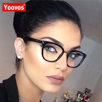 Yoovos 2021 Prillid Naistele/Naiste Luksus Prillid Raamid Retro Läbipaistev Plastikust Objektiivi Prillid Naiste Peegel Gafas De Mujer