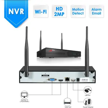 ANRAN 4 channel või 8 kanalit traadita NVR jaoks ANRAN Wifi kaamerad 1080P Network Video Recorder
