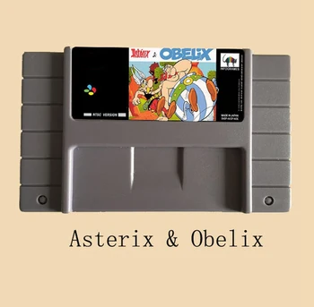 Asterix Obelix 16 bit Suur Hall Mäng Kaart USA NTSC Mängu Mängija