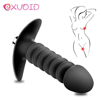 EXVOID Lõng Vibraator Anal Helmed G-spot Orgasmi Dildo Eesnäärme Vibraator Massager Sugu Mänguasjad, Naiste Silikoon Vibreeriv Tagumik Pistik