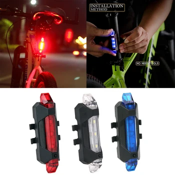 Jalgratta Valgus, Veekindel Tagumine Saba Hele LED USB Laetav Mountain Bike Jalgrattasõit Kerge Taillamp Ohutus Hoiatus Tuli