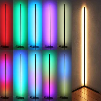 Kaasaegne LED Nurgas RGBW Põranda Lamp Lihtne LED-Rod Põranda Lambid elutuba, Magamistuba Atmosfääri Alalise Sise-Valgustid