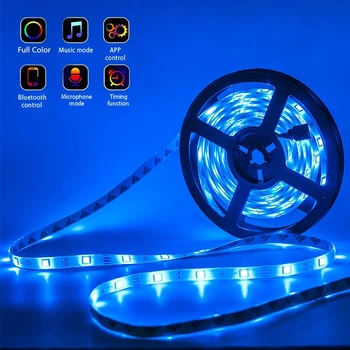 LED Riba Valgustus RGB 5050 Bluetooth-Control USB Paindlik Lamp, 5V Lint Lint Diood Festivali Tuba Luces Arvuti TV-Laud Luz