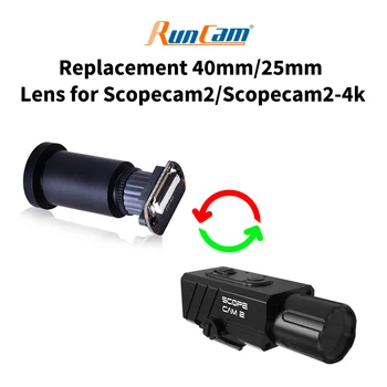 RunCam Asendamine Objektiiv Scopecam 2 /4K scopecam2 või Scopecam24k 25mm/40mm