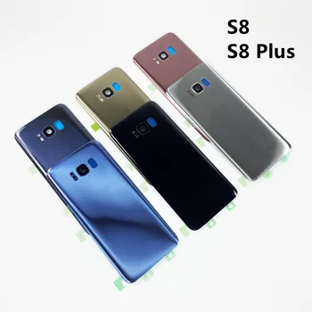 Samsung Galaxy S8 G950F S8 Pluss G955F Tagasi Aku Kate Tagumine Klaas Eluaseme Puhul Logo + Kaamera Objektiivi Kaitse