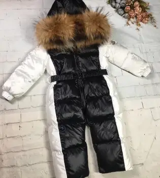 Tõeline karusnaha 2021 Talve Jope lapse jakid laste värv blokeerida kombekas lumi ülikond tüdruk alla romper suusa-pealisrõivad