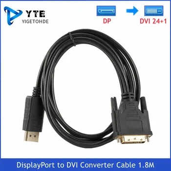 YIGETOHDE DisplayPort DP to DVI Converter Cable 1.8 M DP-DVI-Adapter-Kaabel Converter Display Port, DVI Out-Dell Asus